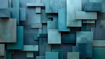 Abstract Blue Geometric Shapes Texture