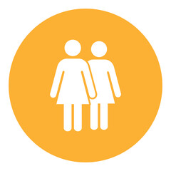 Symbol, ikona kobiet. Plik wektorowy.