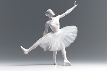 Ballerina, Danza, Disabilità, Sfigurata, Violenza Sulle Donne, Illustrazione 3d. Generative AI