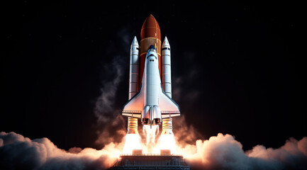 space shuttle in start