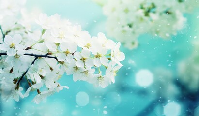 a flowering branch with white flowers
