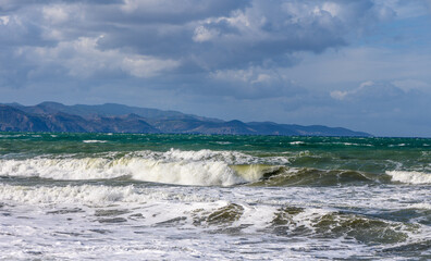 view of the Mediterranean Sea and the mountains of Cyprus during a storm 3