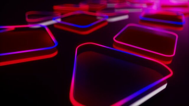 Neon Geometric Shapes