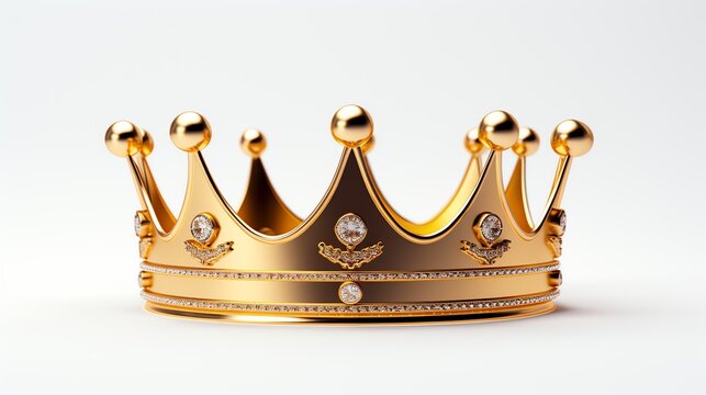 a gold crown with diamonds