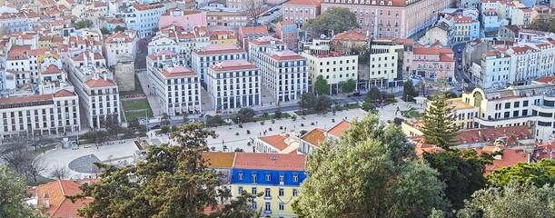 Portuguese Coastal Legacy: Aerial Tapestry of Old Town and Ocean