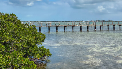 Pier on South Pine Channel in Florida