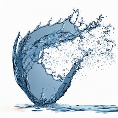 water splash isolated on white , generated by AI