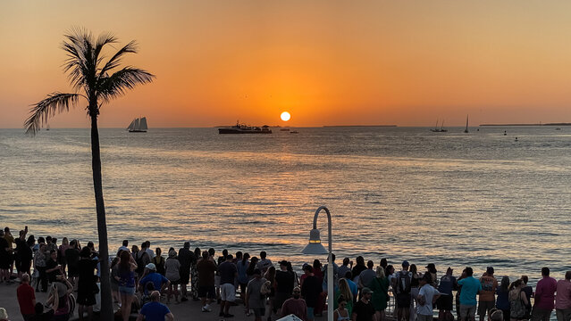 Sunset at Mallory Square in Key West Florida