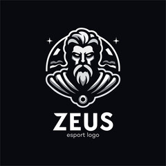 Zeus mascot and symbol logo design inspiration for e-sport team