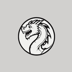 Dragon Logo EPS Format Design Very Cool