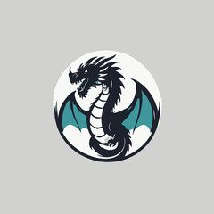 Dragon Logo EPS Format Design Very Cool