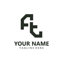 Minimalist AT Letter Logo, simple and Luxury Icon Vector business identity design Template Element