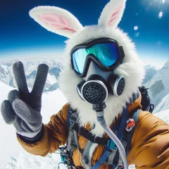 Fototapete The Easter Bunny On His Trip Around The World © Mathew