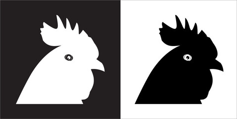 Illustration vector graphics of head cock icon