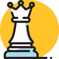 king and queen chess, icon broken line