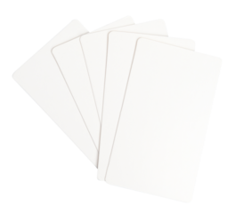 Blank white paper business cards