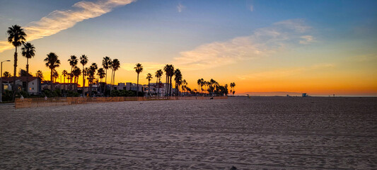 Sunrise at the edge of Santa Monica