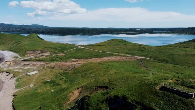Aerial view lake Lagunnoe