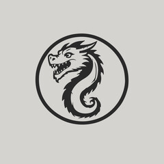 Dragon Logo EPS Format Design Very Cool