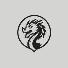 Dragon Logo EPS Format Design Very Cool