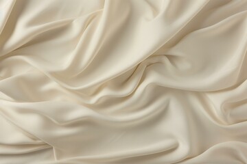 Fototapeta premium Wrinkled cream cloth backdrop with a tactile surface texture. Generative AI