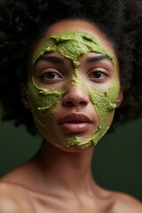 Natural Avocado Face Mask Beauty Treatment. Generative ai