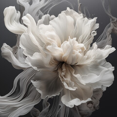 liquid glass flower, abstract generative art