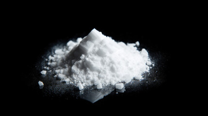 Obraz na płótnie Canvas Crystalline powder looking like synthetic psychedelic drug mescaline