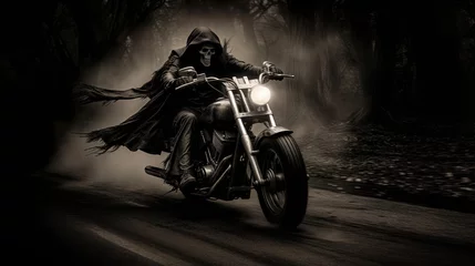 Fotobehang The Grim Reaper rides fast to take someone's life © Kondor83