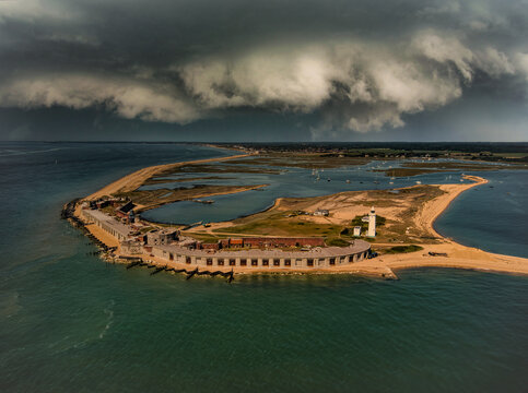 Aerial of Hurst Castle, United Kingdom