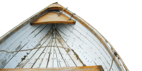 White Wooden Boat From Above