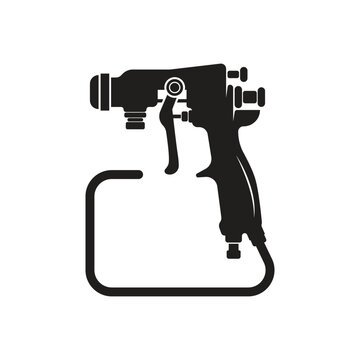 spray gun paint logo icon vector illustration