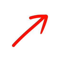 hand write pen arrow icon red design transparent background element