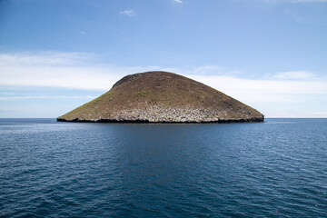 Daphne Major Island, a tuff cone volcano in the Galapagos Islands.