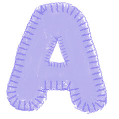 alphabet with buttonhole