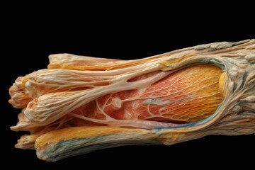 3D illustration of extensor carpi radialis longus muscle. Generative AI - obrazy, fototapety, plakaty