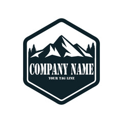 Obraz premium mountain landscape with mountains logo