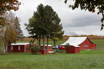 Northern Michigan wine country, farm out buildings