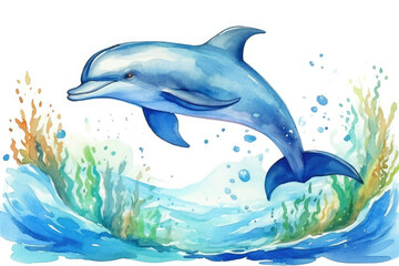 Fish swim blue water nature wildlife sea mammal dolphin animal