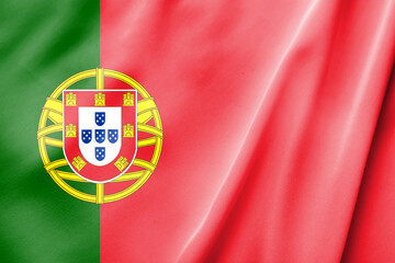 Obraz premium Flag of Portuguese Republic. National country symbol