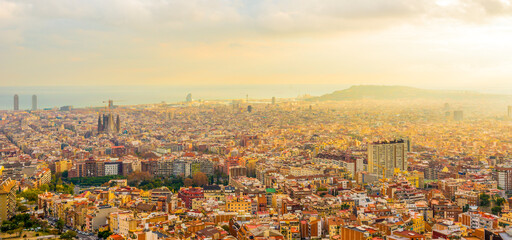 beautiful views of Barcelona for background