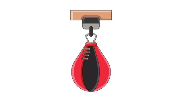 Animation forms a punching bag icon