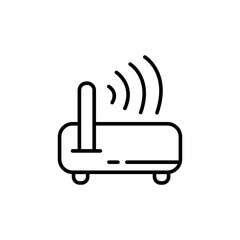 Router outline icons, Electronic minimalist vector illustration ,simple transparent graphic element .Isolated on white background