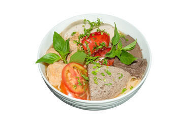 Vietnamese crab paste noodle soup (bun rieu cua)