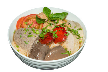 Vietnamese crab paste noodle soup (bun rieu cua)