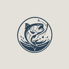 Fototapeta premium Fish Logo EPS Format Design Very Cool