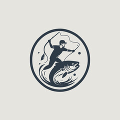 Fishing Logo EPS Format Design Very Cool