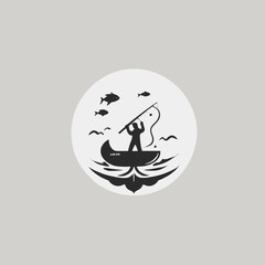 Fishing Logo EPS Format Design Very Cool