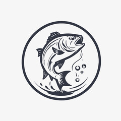 Fishing Logo EPS Format Design Very Cool