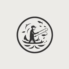 Fishing Logo EPS Format Design Very Cool